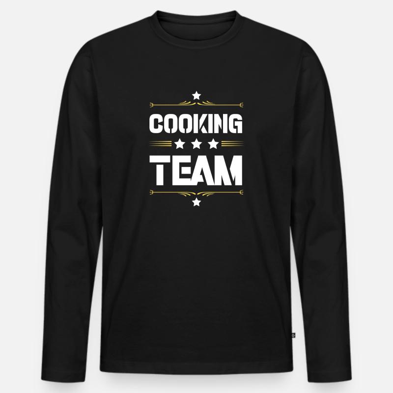 Cooking Team - Männer Premium Bio Langarmshirt - Schwarz