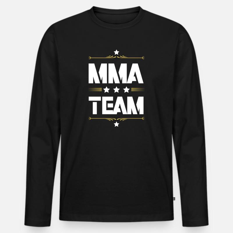 Mma Team - Männer Premium Bio Langarmshirt - Schwarz