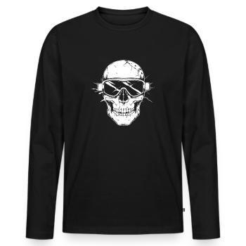 Ski Lunettes de ski Skeleton - T-shirt manches longues Premium bio Homme - noir - Devant - Nico (187cm)