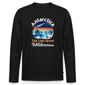 Antarctica The Last Great Wilderness Outdoor - Men's Premium Organic Long Sleeve Shirt - black - Front - Nico (187cm)