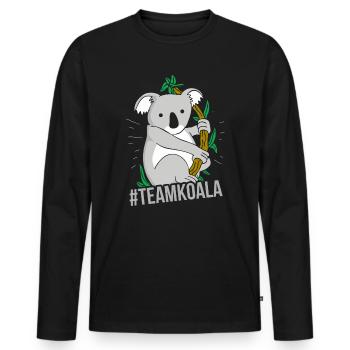 koala - T-shirt manches longues Premium bio Homme - noir - Devant - Nico (187cm)