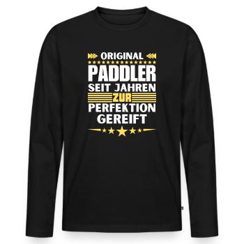 Les pagayeurs ont mûri à la perfection - T-shirt manches longues Premium bio Homme - noir - Devant - Nico (187cm)