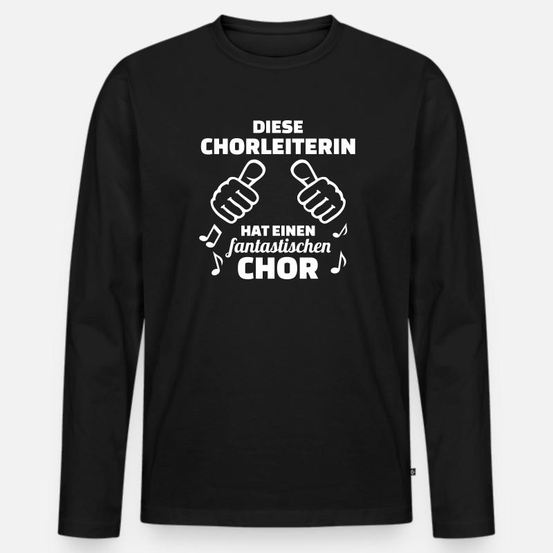 Chor - Männer Premium Bio Langarmshirt - Schwarz