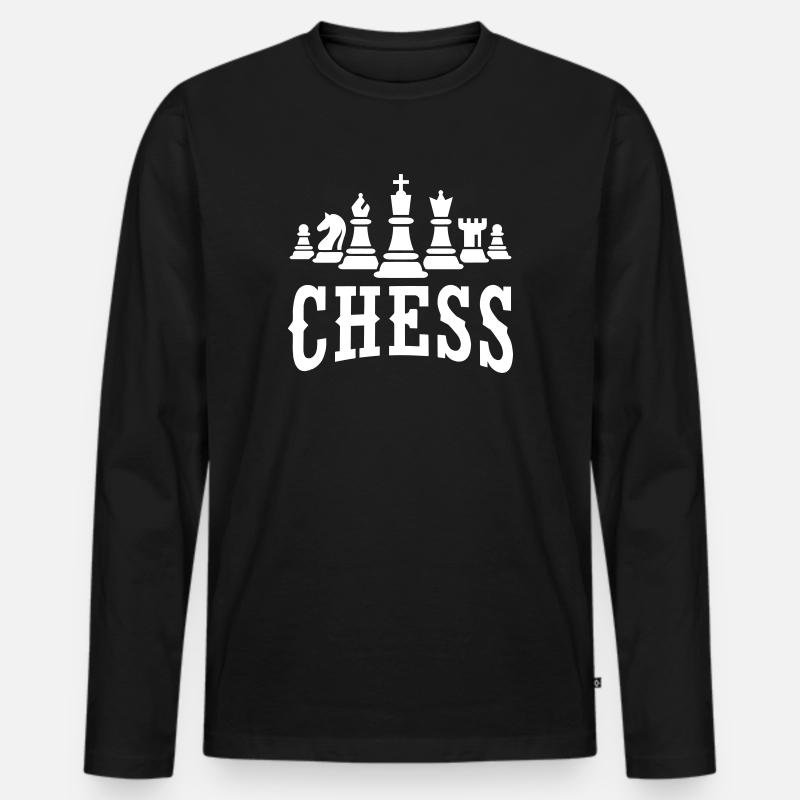 Chess Player - Männer Premium Bio Langarmshirt - Schwarz