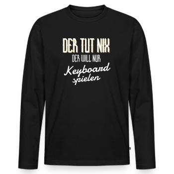 Keyboard - lustiges Geschenk - Männer Premium Bio Langarmshirt - Schwarz - Vorne - Nico (187cm)