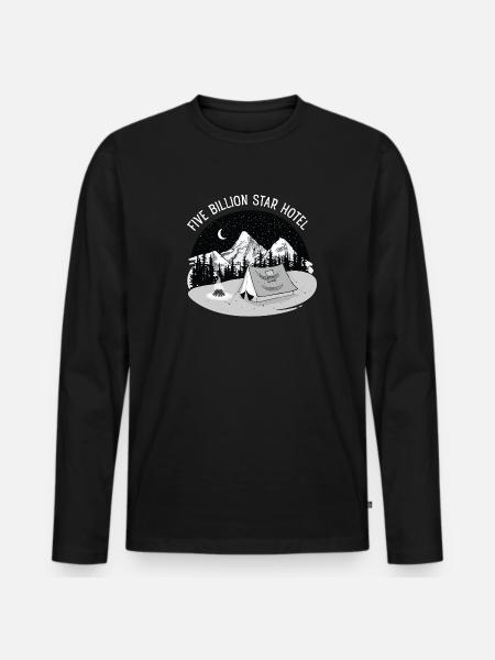 5 Billion Star Hotel - Men's Premium Organic Long Sleeve Shirt - black