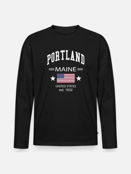 Portland - Men's Premium Organic Long Sleeve Shirt - black