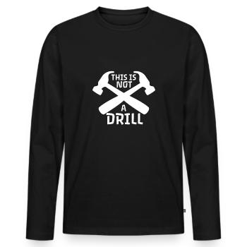 Mille outils, mille noms - T-shirt manches longues Premium bio Homme - noir - Devant - Nico (187cm)