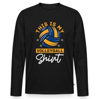 Volleyball Beach Volleyball - Men's Premium Organic Long Sleeve Shirt - black - Front - Nico (187cm)