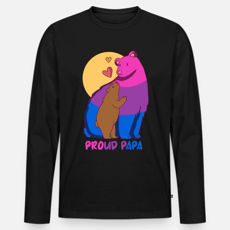 Bisexual Proud Stolz Geschenk - Männer Premium Bio Langarmshirt - Schwarz
