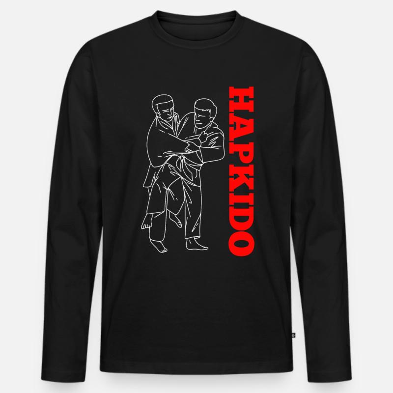 Hapkido-Kampfkunst-Geschenk - Männer Premium Bio Langarmshirt - Schwarz