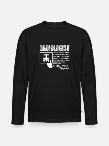 Radiologist Definition - Men's Premium Organic Long Sleeve Shirt - black