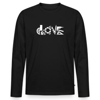 Civil Engineer Love Civil Engineer - Men's Premium Organic Long Sleeve Shirt - black - Front - Nico (187cm)