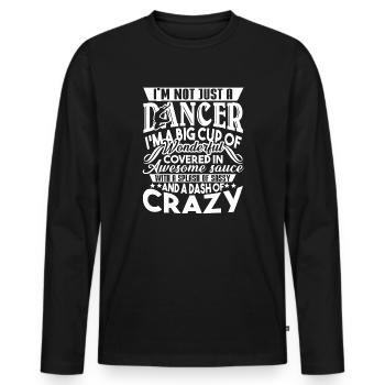 Danseur, je ne suis pas seulement un danseur Chemises - T-shirt manches longues Premium bio Homme - noir - Devant - Nico (187cm)