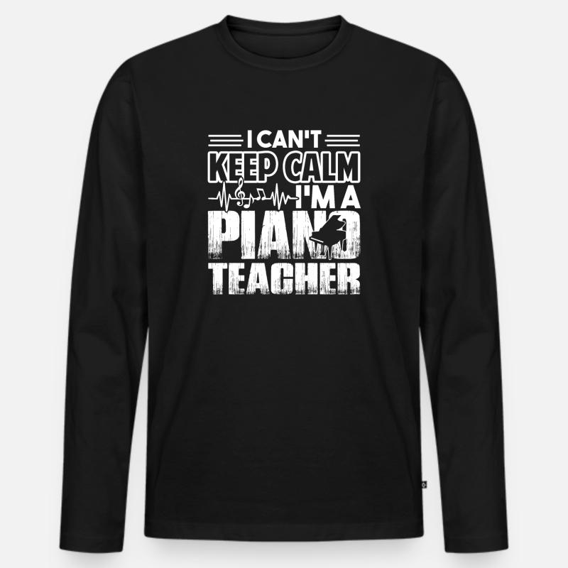 Klavierlehrer Ich bin ein Klavierlehrer - Männer Premium Bio Langarmshirt - Schwarz