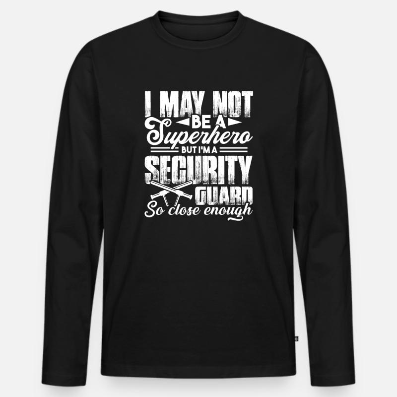 Wachmann Ich bin ein Wachmann - Männer Premium Bio Langarmshirt - Schwarz