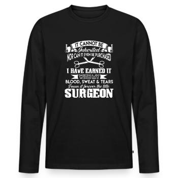 Surgeon Forever The Title Surgeon - Men's Premium Organic Long Sleeve Shirt - black - Front - Nico (187cm)