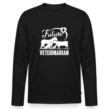 Veterinarian Future Veterinarian - Men's Premium Organic Long Sleeve Shirt - black - Front - Nico (187cm)