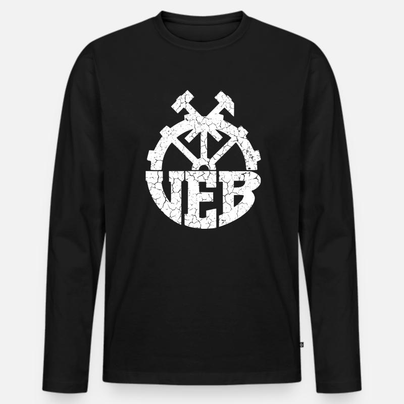 VEB - Retro - DDR - Ostalgie - Männer Premium Bio Langarmshirt - Schwarz
