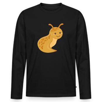 Schnecke Nacktschnecke - Männer Premium Bio Langarmshirt - Schwarz - Vorne - Nico (187cm)