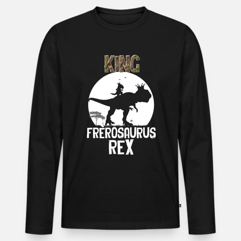 King Frerosaurus Rex - Men's Premium Organic Long Sleeve Shirt - black