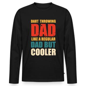 Darts Player Steeldart Funny Dart 180 Darts - Männer Premium Bio Langarmshirt - Schwarz - Vorne - Nico (187cm)
