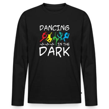 Dancing in the Dark - Men's Premium Organic Long Sleeve Shirt - black - Front - Nico (187cm)