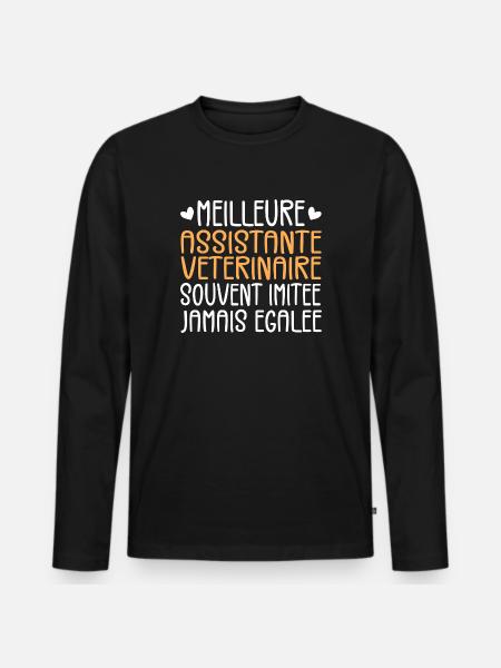 Often Imitated Best Veterinary Assistant - Men's Premium Organic Long Sleeve Shirt - black