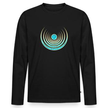 Mond Amulett Kraft der 7 Wicca Glücksbringer Magie - Männer Premium Bio Langarmshirt - Schwarz - Vorne - Nico (187cm)