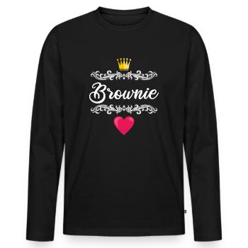 Brownie Blondie Hair Color Hair Gift Idea - Men's Premium Organic Long Sleeve Shirt - black - Front - Nico (187cm)
