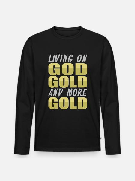 Gold Mining Gold Mine - Men's Premium Organic Long Sleeve Shirt - black