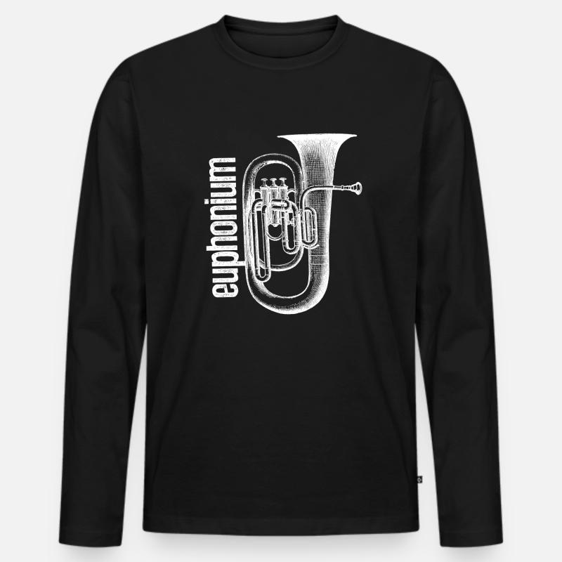 Euphonium Shirts - Männer Premium Bio Langarmshirt - Schwarz