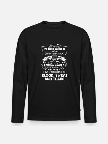 Forever Title Maintenance Technician - Men's Premium Organic Long Sleeve Shirt - black