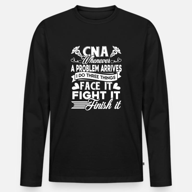 CNA CNA Solves Problem - Men's Premium Organic Long Sleeve Shirt - black
