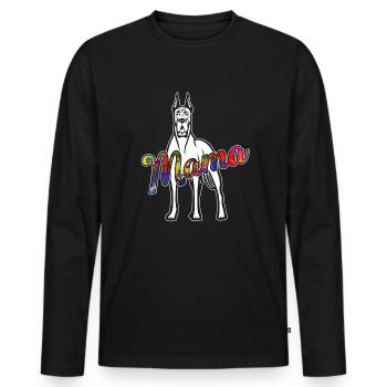 Great Dane Great Dane Mama - Men's Premium Organic Long Sleeve Shirt - black - Front - Nico (187cm)