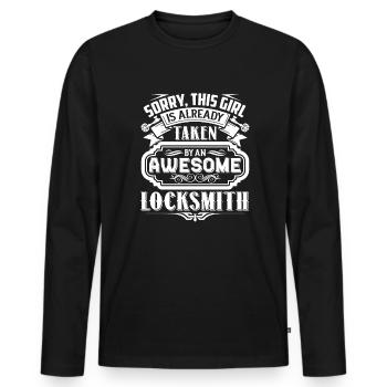 Locksmith Taken By Awesome Locksmith - Men's Premium Organic Long Sleeve Shirt - black - Front - Nico (187cm)