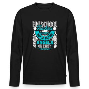 Preschool Teacher Preschool Teachers Angels - Men's Premium Organic Long Sleeve Shirt - black - Front - Nico (187cm)