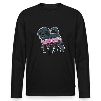 Woof Affenpinscher - Men's Premium Organic Long Sleeve Shirt - black - Front - Nico (187cm)