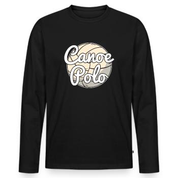Kanu-Polo - Männer Premium Bio Langarmshirt - Schwarz - Vorne - Nico (187cm)