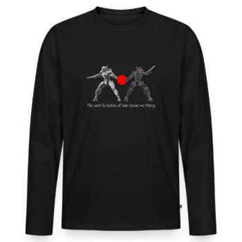 Ai Combat Robot - Men's Premium Organic Long Sleeve Shirt - black - Front - Nico (187cm)