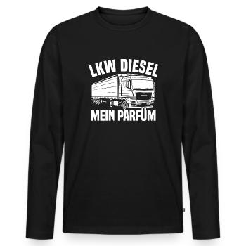 LKW Fahrer Lkw-Fahrer - Männer Premium Bio Langarmshirt - Schwarz - Vorne - Nico (187cm)