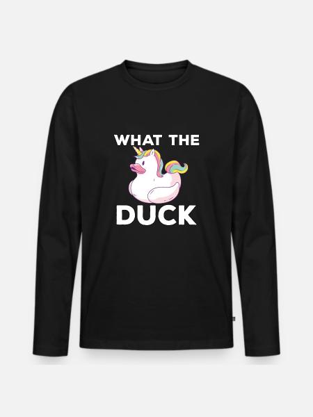 I like ducks What the Duck Yellow ducks - Men's Premium Organic Long Sleeve Shirt - black