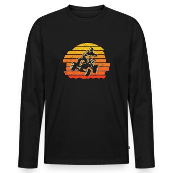 Pilote de VTT Graphique Quad Quad Quad - T-shirt manches longues Premium bio Homme - noir - Devant - Nico (187cm)