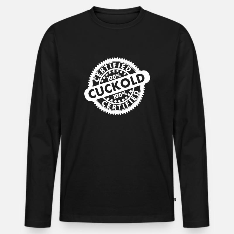 cuckold - Männer Premium Bio Langarmshirt - Schwarz