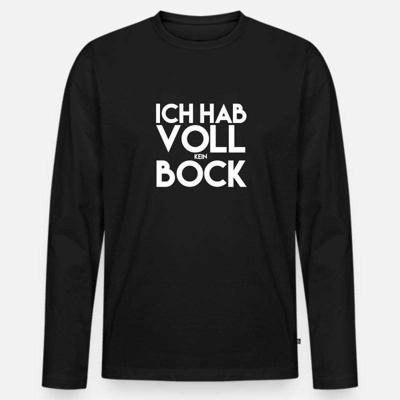 KEIN BOCK - Männer Premium Bio Langarmshirt - Schwarz