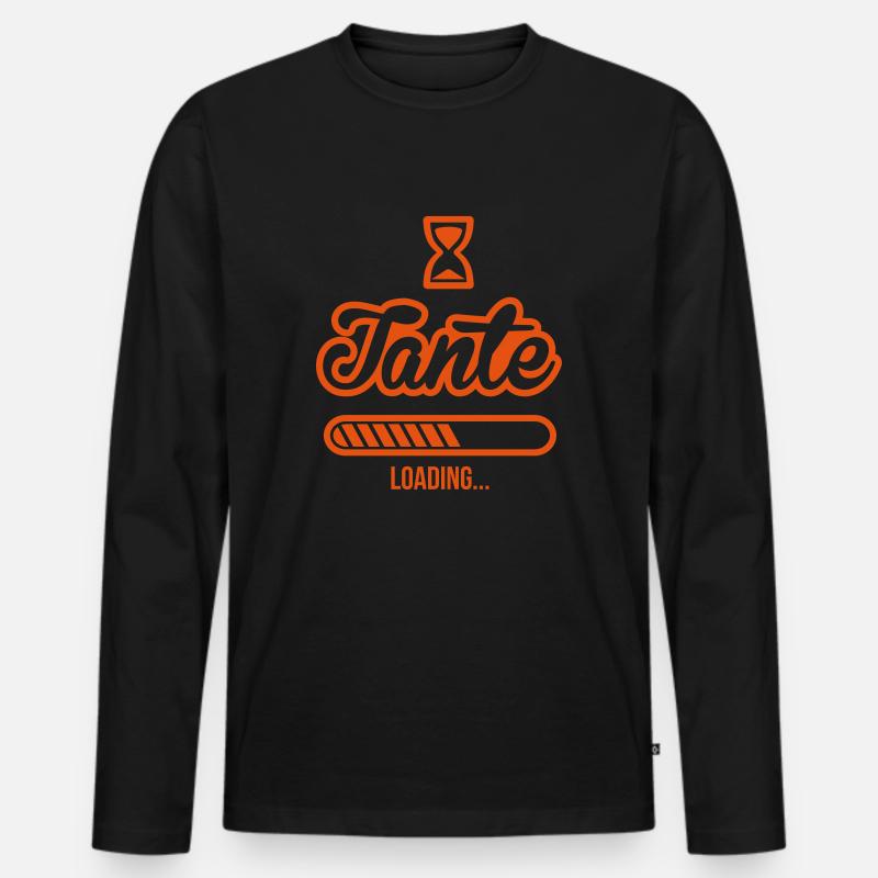 Tante Loading - Männer Premium Bio Langarmshirt - Schwarz