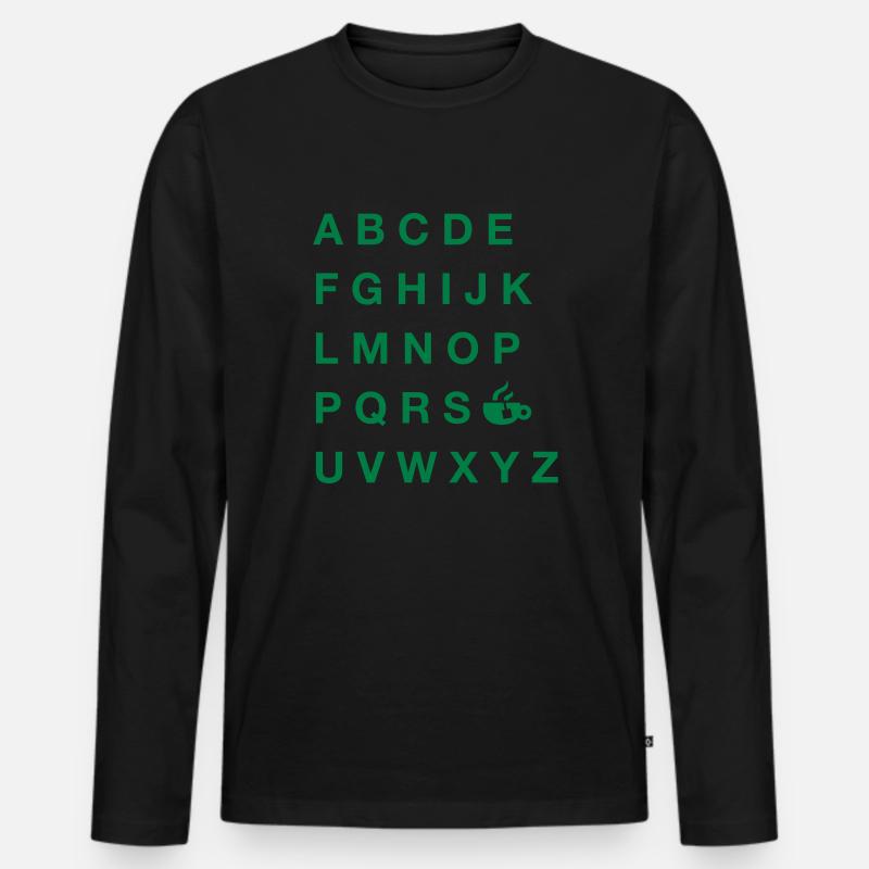 ABC-Tea - Männer Premium Bio Langarmshirt - Schwarz