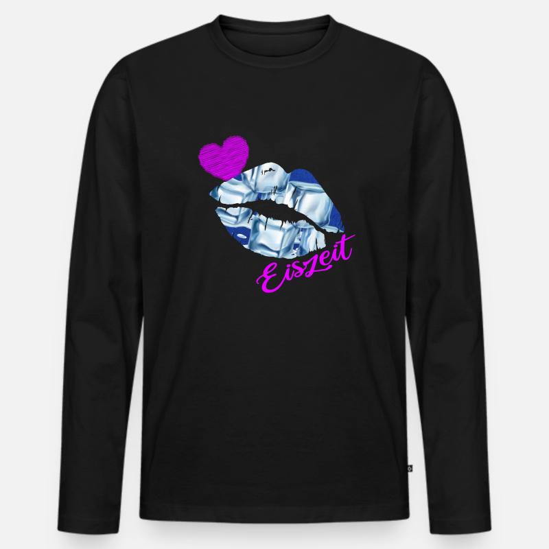 Eisbader Winterschwimmer-saison Eiszeit Kneipp - Männer Premium Bio Langarmshirt - Schwarz