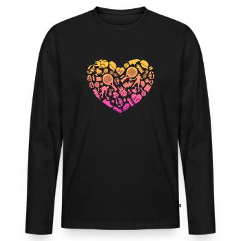 Padel Tennis Padel Girls Women Padel - Men's Premium Organic Long Sleeve Shirt - black - Front - Nico (187cm)