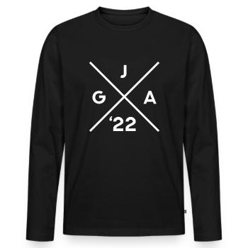 JGA 2022 - Junggesellenabschied Hochzeit Bräutigam - Männer Premium Bio Langarmshirt - Schwarz - Vorne - Nico (187cm)